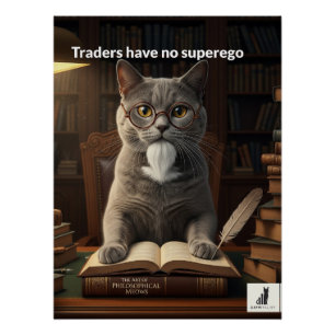 Póster Cat Freud: Los comerciantes no tienen superego