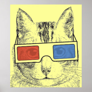 Póster Cat Funny Poster
