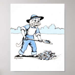 Póster Cat Gardener, Louis Wain