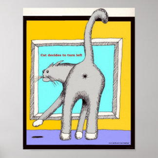 Póster Cat Girando Poster izquierdo