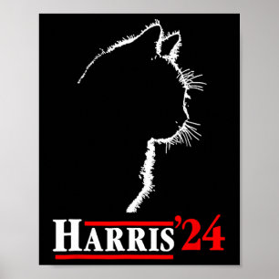 Póster Cat Harris 24 Shirt Vote Kamala Harris Por Preside
