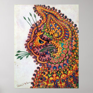Póster Cat, Louis Wain