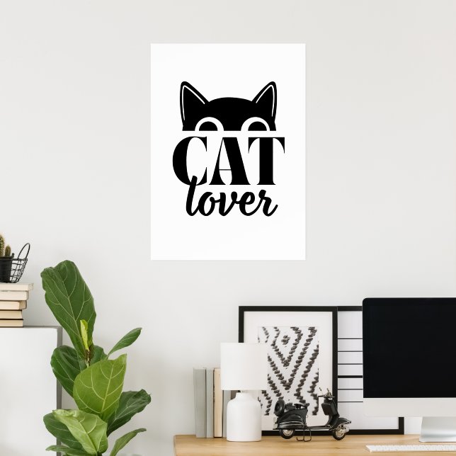 Póster Cat Lover (Oficina en casa)