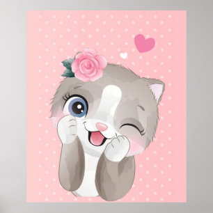 Póster Cat Lover   Pequeños gatitos