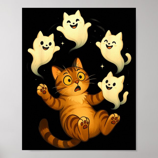 Póster Cat Meme Funny Soky Halloween Kitty  (Frente)