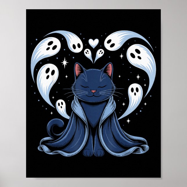 Póster Cat Meme Wizard Soky Fantasy Kitty  (Frente)