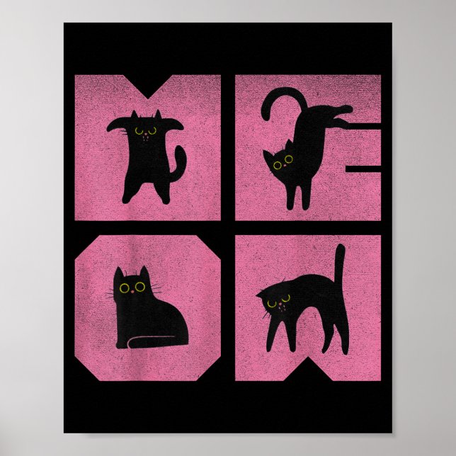 Póster Cat - Meow Art  (Frente)