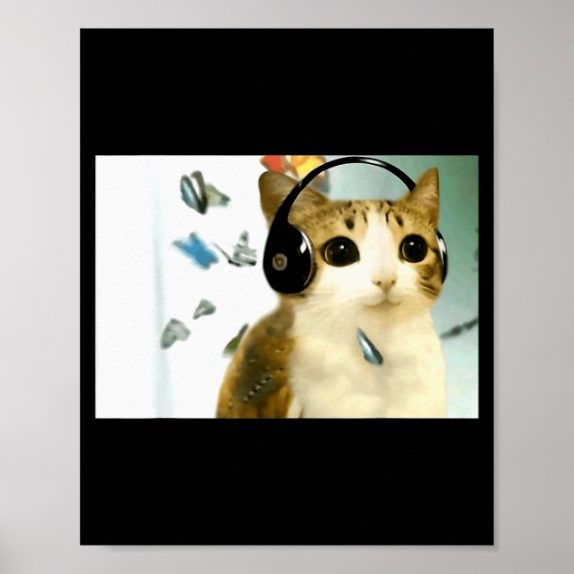 Póster Cat Owl Funny Cursed Internet Trendy Meme Funny Me (Frente)