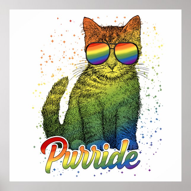Póster Cat Purride LGBT (Frente)
