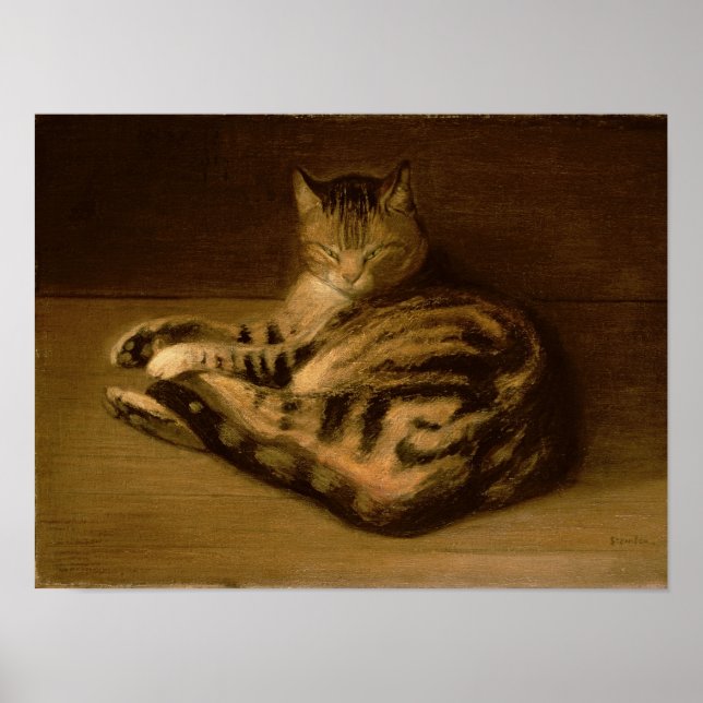 Póster Cat Recumbent, 1898 (Frente)