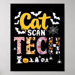 Póster Cat Scan Ct Rad Tech Halloween Costume Spider Fly