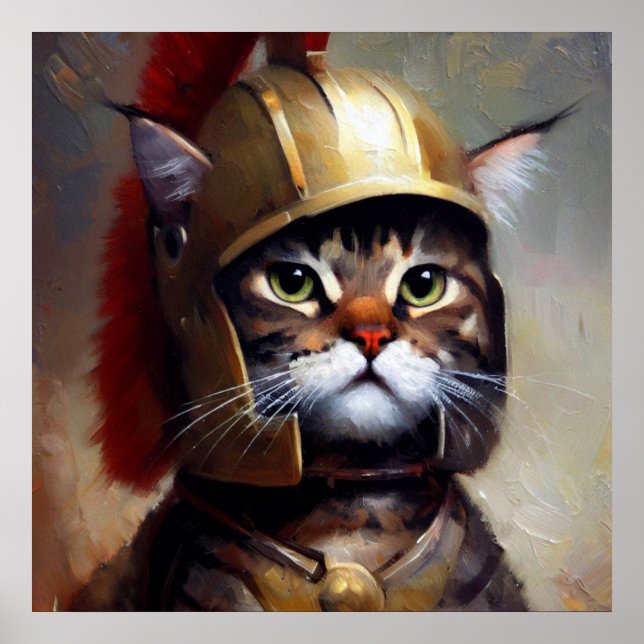 Póster Cat Spartan Soldier (Frente)