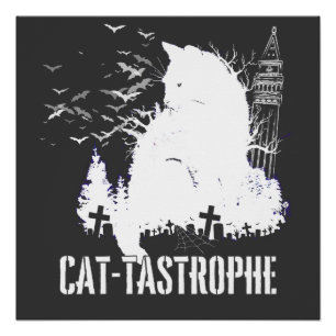 Póster Cat-tastrophe - Un cuento gótico.b