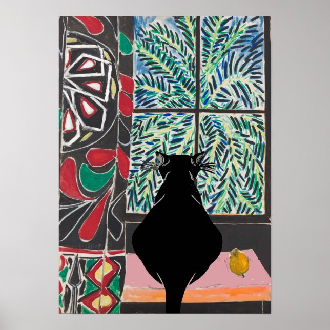 Póster Cat Under Window, después de Matisse (Frente)