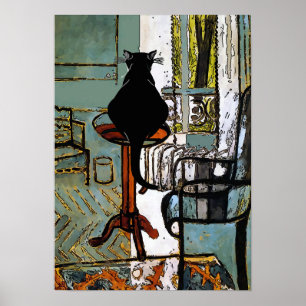 Póster Cat Under Window, después de Matisse