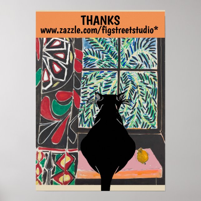 Póster Cat Under Window, después de Matisse Poster (Frente)