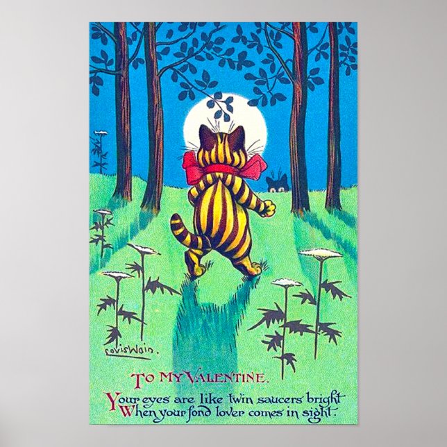 Póster Cat Valentine, Louis Wain (Frente)