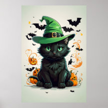 Cat viste Gorras de Halloween