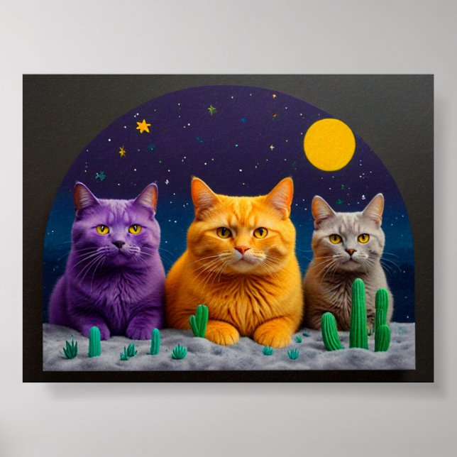Póster Cat Wall Art for Cat Lovers (Frente)