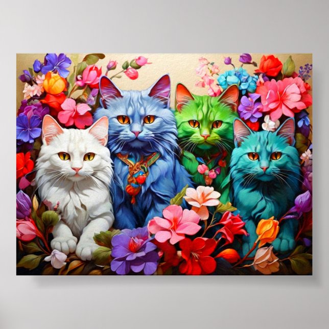 Póster Cat Wall Art for Cat Lovers (Frente)
