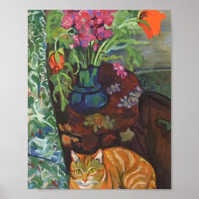 Póster Cat Y Bouquet Suzanne Valadon (Frente)