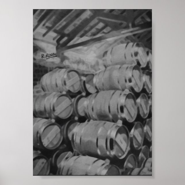 Póster Cata de vinos (Bodega) Poster original de Oils Art (Frente)