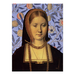 Póster Catalina de Aragón Reina de Inglaterra Retrato