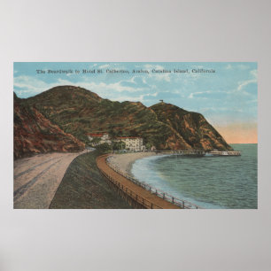 Póster Catalina Island, CA - Hotel St Catherine