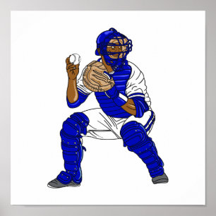 Póster Catalizador de béisbol azul