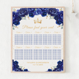 Póster Catálogo de asientos de Blue Princess Quinceañera