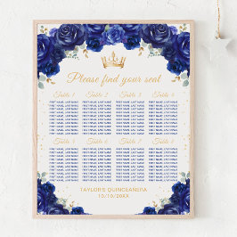 Póster Catálogo de asientos de Blue Princess Quinceañera