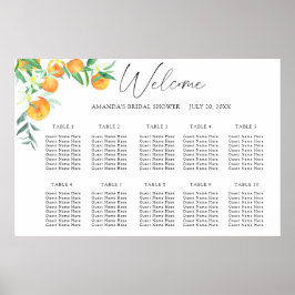 Póster Catálogo de asientos del boda CITRUS de color de a