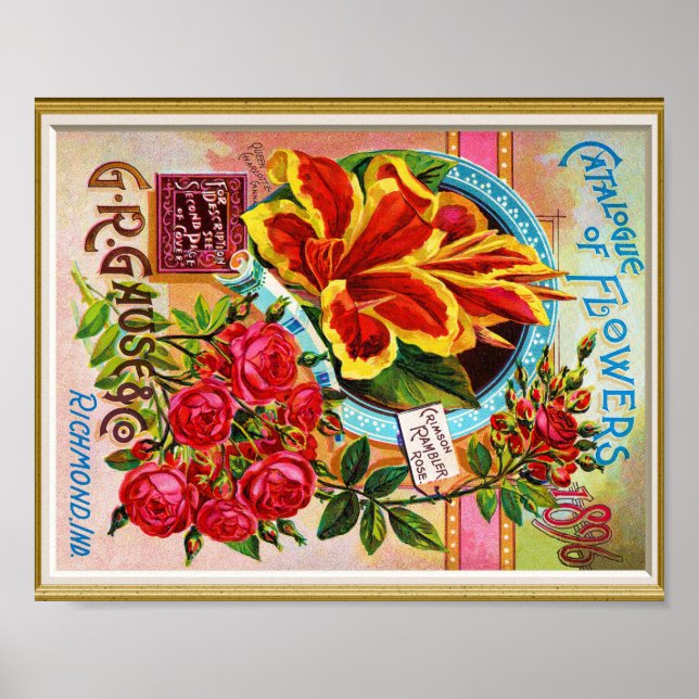 Póster Catálogo de cubierta de semillas 1896 Richmond Ind (Frente)