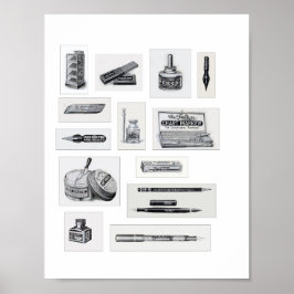 Póster Catálogo de Stationer de época