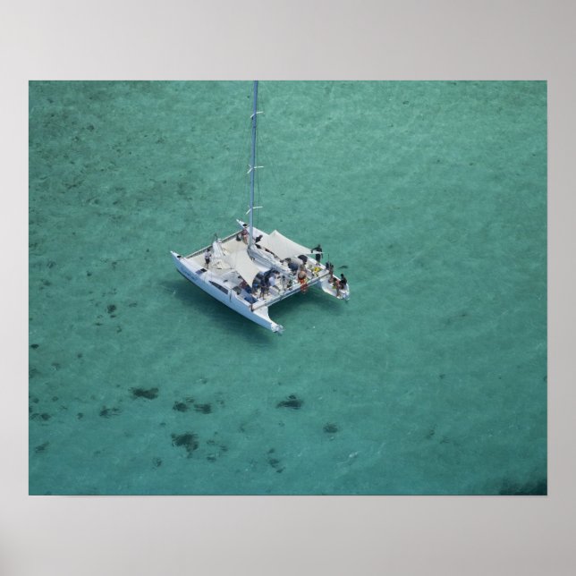 Póster Catamarán, Islas Mamanuca, Fiji, Pacífico Sur (Frente)