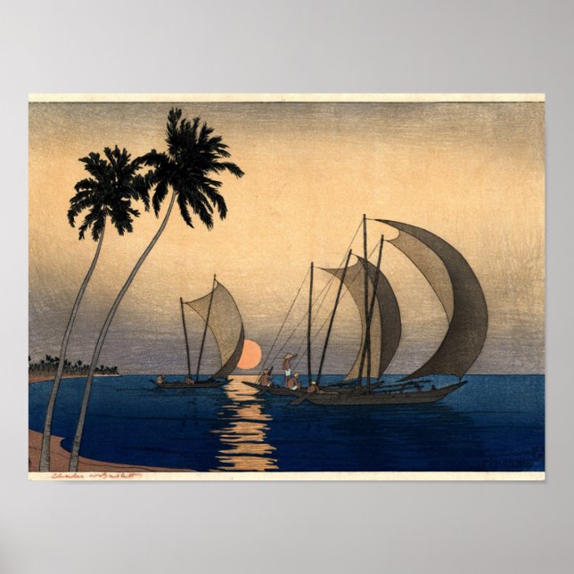Póster Catamaranes en una brisa tenue (Frente)