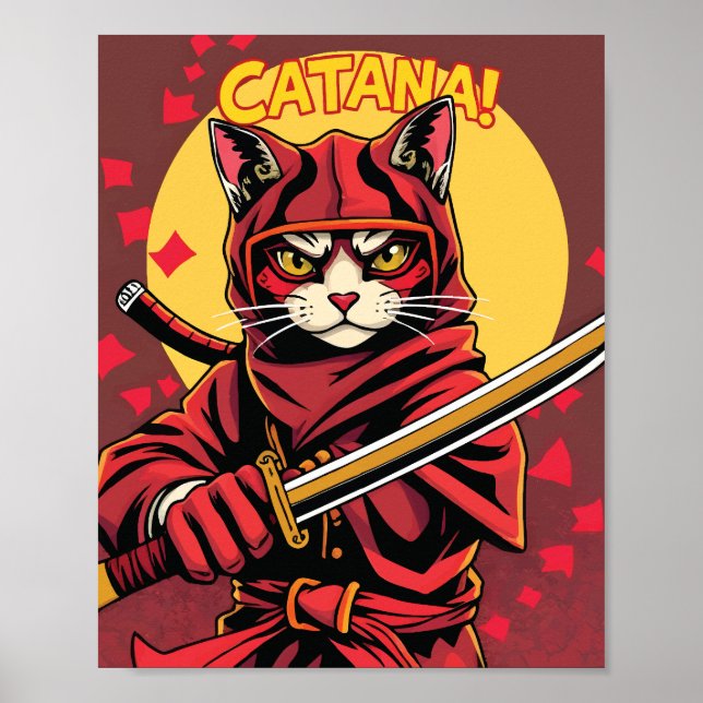 Póster Catana el Cat Ninja (Frente)