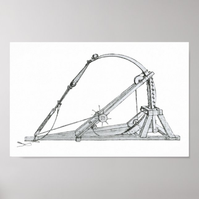 Póster Catapult, Leonardo da Vinci (Frente)