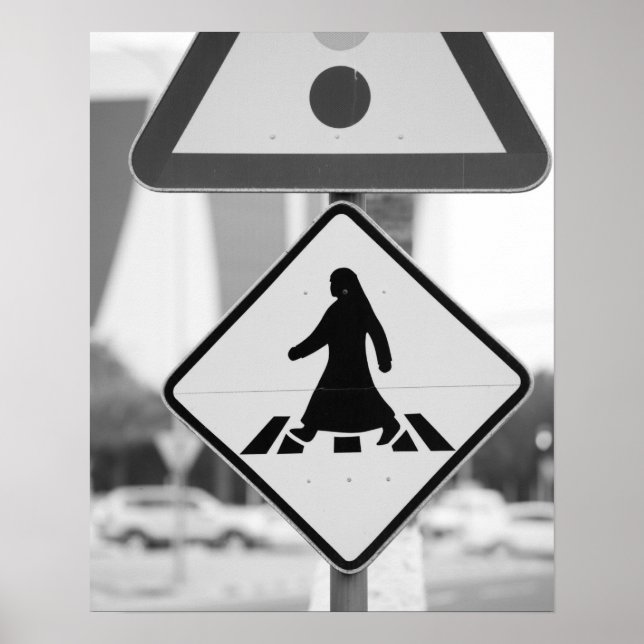 Póster Catar, Ad Dawhah, Doha. Peatón árabe (Frente)