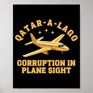 Póster Catar-un-lago de corrupción en vuelo anti-triunfo