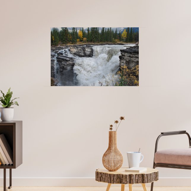 Póster Catarata canadiense pintoresca, cataratas Athabasc (Salón 3)