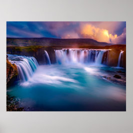 Póster Catarata de Godafoss, Islandia