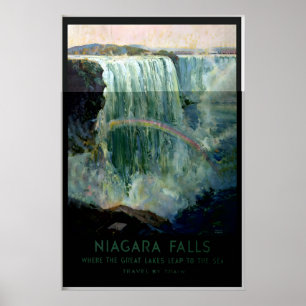 Póster Catarata de las Cataratas del Niágara Canadá EE. U