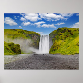 Póster Catarata de Skogafoss en Islandia