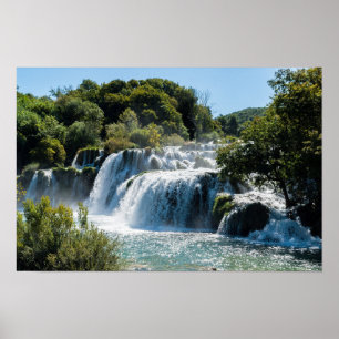 Póster Catarata en el Parque Nacional Krka - Dalmacia, Cr