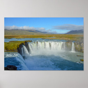 Póster Catarata Godafoss, Islandia