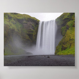 Póster catarata Skofafoss