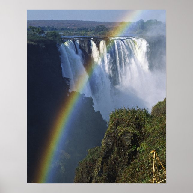 Póster Cataratas África, Zimbabue, Victoria (Frente)