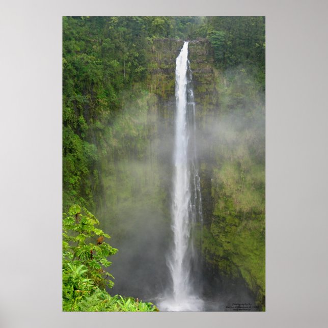 Póster Cataratas Akaka - Hawaii (Frente)