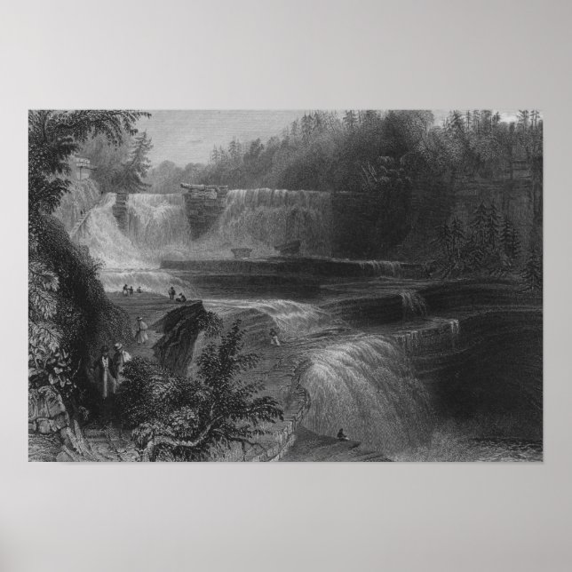 Póster Cataratas altas de Trenton, 1838 (Frente)